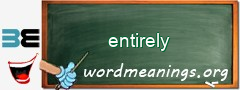 WordMeaning blackboard for entirely